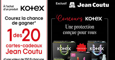 Concours Jean Coutu Gagnez l'une des vingt cartes-cadeaux de 250$!