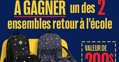 Concours Jean Coutu Gagnez un sac à dos, un sac à lunch et des produits assortis pour le retour à l’école!