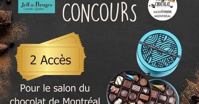 Concours Jeff de Bruges Canada – Salon du Chocolat Montréal!