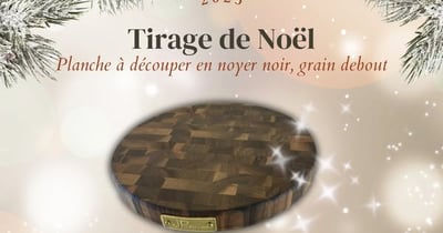 Concours JP Créations Bois - Gagnez une magnifique planche à découper en noyer d'une valeur de 125$