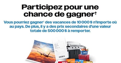 Concours Kruger - Gagnez des vacances de 10 000 $ n’importe où au pays ! Concours Kruger - Gagnez des vacances de 10 000 $ n’importe où au pays !