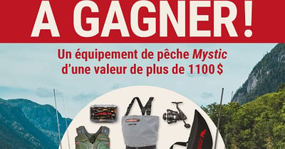 Concours Latulippe - Gagnez un équipement de pêche Mystic d'une valeur de 1100$!