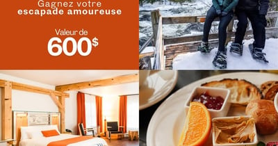 Concours Le Baluchon Éco-villégiature - Gagnez votre escapade amoureuse d'une valeur de 600$!