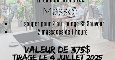 Concours L'été au Lounge à Saint-Sauveur!