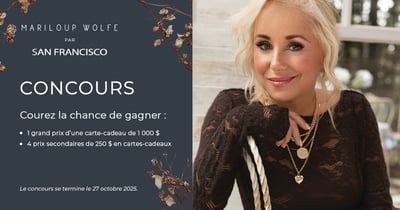 Concours Mariloup Wolfe par Boutique San Francisco! Carte-cadeau de 1000$ à gagner! Concours Mariloup Wolfe par Boutique San Francisco! Carte-cadeau de 1000$ à gagner!