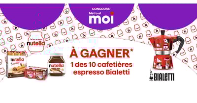 Concours Metro - Gagnez 1 des 10 cafetières espresso Bialetti ! Concours Metro - Gagnez 1 des 10 cafetières espresso Bialetti !