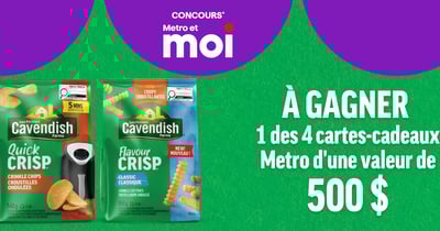 Concours Metro - Gagnez 1 des 4 cartes-cadeaux Metro d’une valeur de 500 $ ! Concours Metro - Gagnez 1 des 4 cartes-cadeaux Metro d’une valeur de 500 $ !