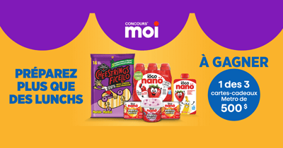 Concours Metro Gagnez l'une des trois cartes-cadeaux Metro de 500$!