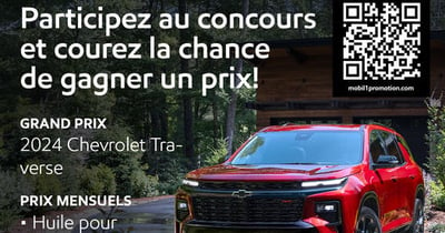 Concours Mobil 1 Gagner une Chevrolet Traverse 2024