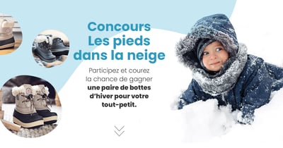 Concours Naître et grandir - Gagnez une paire de bottes d'hiver pour votre tout-petit !