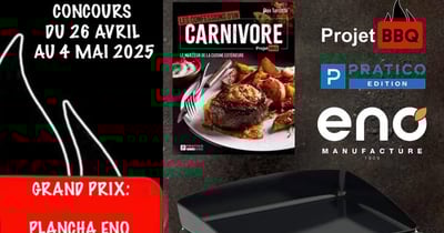Concours Projet BBQ et Pratico Edition - Plancha ENO Bergerac 2400 et le livre Les confessions d’un carnivore