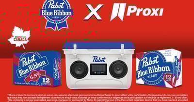 Concours Proxi - Gagnez l'une des deux glacières Pabst avec haut-parleurs intégrés.