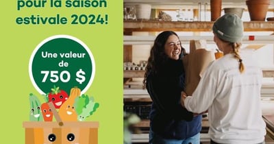 Concours QuébecBio et le Réseau des fermiers·ères de famille - Gagnez un abonnement aux paniers bios pour la saison estivale 2024.