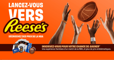 Concours Reese's - Gagnez Une expérience familiale d’un match de la NBA, et plus de prix emblématiques! Concours Reese's - Gagnez Une expérience familiale d’un match de la NBA, et plus de prix emblématiques!
