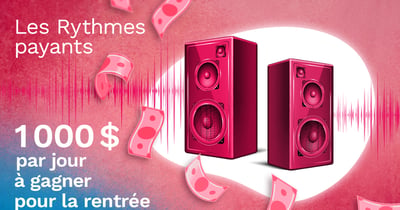 Concours Rythme FM 105,7 Gagnez 1000$ par jour avec Les Rythmes payants!