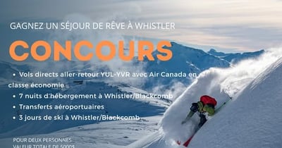 Concours Sportvac Voyages - Gagnez un séjour pour deux à Whistler! Concours Sportvac Voyages - Gagnez un séjour pour deux à Whistler!
