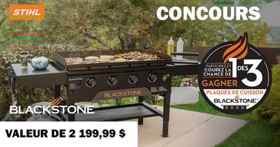 Concours STIHL Club – Gagnez un grill Blackstone 36 po