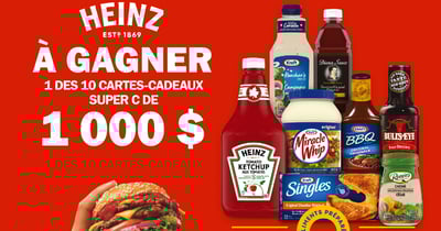 Concours Super C - Gagnez 1 des 10 cartes-cadeaux Super C de 1 000 $ ! Concours Super C - Gagnez 1 des 10 cartes-cadeaux Super C de 1 000 $ !
