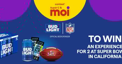 Concours Super C - Gagnez une expérience pour 2 personnes au Super Bowl LX en Californie. Concours Super C - Gagnez une expérience pour 2 personnes au Super Bowl LX en Californie.