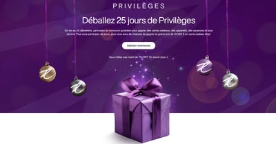 Concours Telus - Déballez 25 jours de Privilèges!