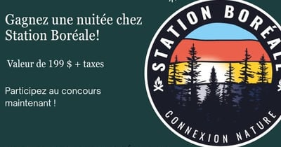 Concours Une nuitée à gagner chez Station Boréale!