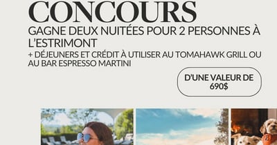 Concours Vivez une escapade festive et mémorable à l’Estrimont! Concours Vivez une escapade festive et mémorable à l’Estrimont!