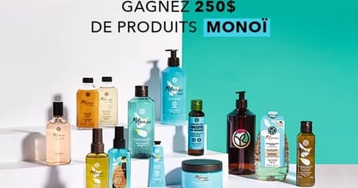 Concours Yves Rocher Canada - Gagnez 250$ de produits Monoï !