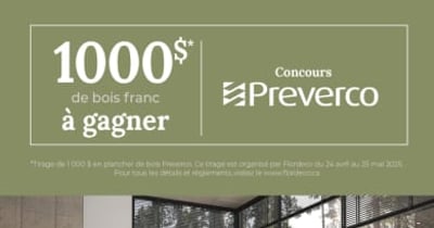 Concours Flordeco - 1000$ de bois franc à gagner!