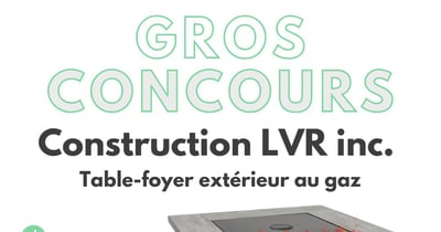 Concours GAGNER une table-foyer extérieur au gaz d’une VALEUR de 600 $!