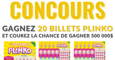 Concours Gagnez 20 Billets PLINKO