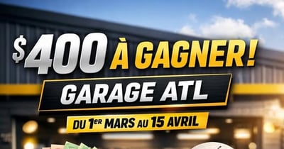 Concours Gagnez 200$ en argent et 200$ en service au garage ATL! Concours Gagnez 200$ en argent et 200$ en service au garage ATL!