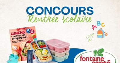 Concours Gagnez ces accessoires pour la boîte à lunch ainsi qu'une carte-cadeau de 100$ de produits Fontaine Santé