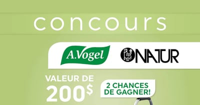 Concours Gagnez l’un des deux paniers-cadeaux santé de A. Vogel et Natur!