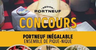 Concours Gagnez l’un des trois ensembles de pique‑nique aux couleurs de la région de Portneuf!