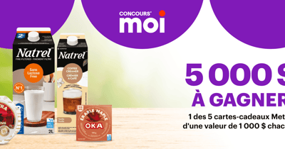 Concours Gagnez l'une des cinq cartes cadeaux Métro de 1000$!