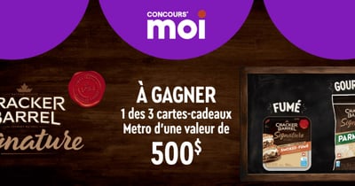 Concours Gagnez l'une des trois cartes cadeaux Métro de 500$!
