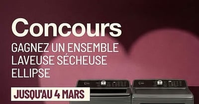 Concours Gagnez un ensemble laveuse sècheuse Ellipse!
