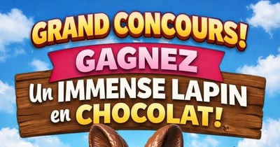 Concours Gagnez un lapin en chocolat géant!
