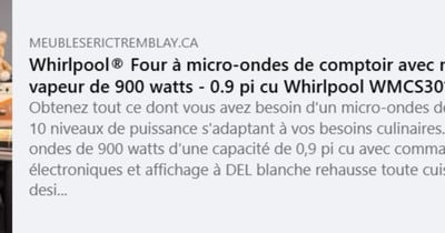 Concours Gagnez un micro-onde Whirlpool!