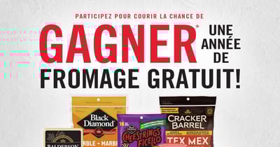 Concours Gagnez une année de fromage gratuit !