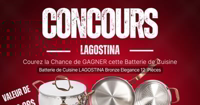 Concours Gagnez une batteries de Cuisine LAGOSTINA Bronze Elegance ! Concours Gagnez une batteries de Cuisine LAGOSTINA Bronze Elegance !