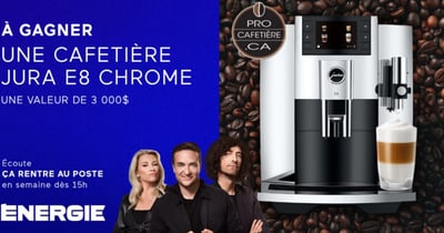 Concours Gagnez une cafetière Jura E8 Chrome d’une valeur de 3 000$!