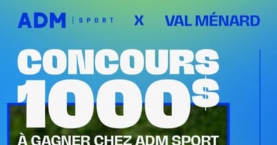 Concours Gagnez une carte-cadeau de 100$ ADM sport!