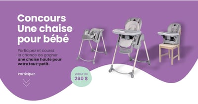 Concours Gagnez une Chaise Haute Minla 6-en-1!
