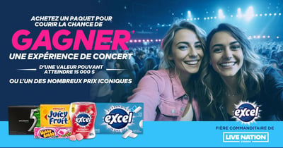 Concours Excel Gagnez une expérience de concert pouvant atteindre 15000$!