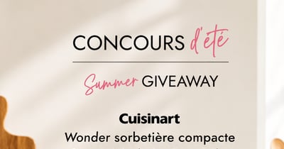 Concours Gagnez une sorbetière Cuisinart!