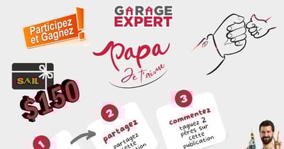 Concours Garage Expert - Gagnez un bon d’achat de 150 $ chez SAIL!