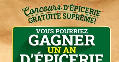 Concours General Mills – UN AN D’ÉPICERIE GRATUITE!