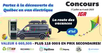 Concours IGA “La route des vacances” – Gagnez une escapade en van électrique et plus de 120,000 $ en prix!