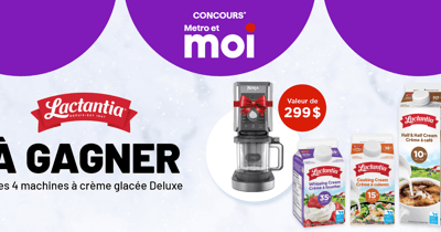 Concours Metro- Gagnez 1 des 4 machines à crème glacée Deluxe!